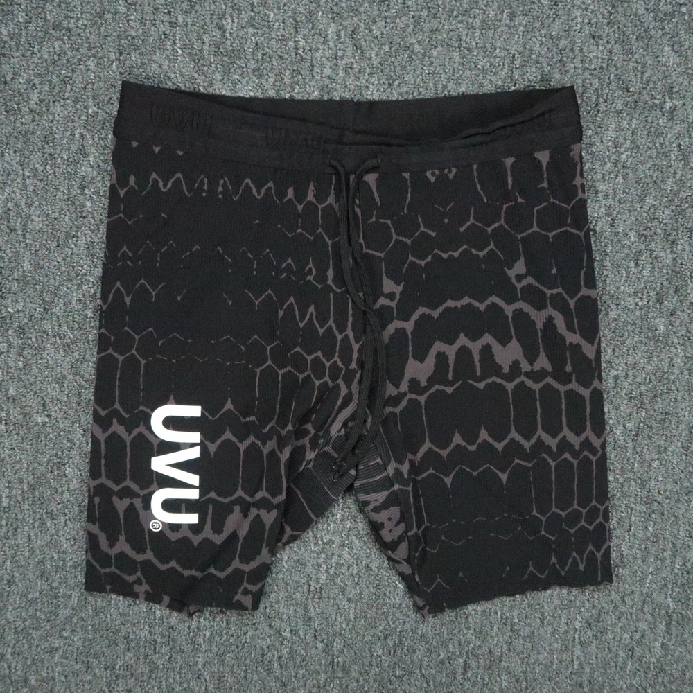 UVU Shorts Mens Large Black Gray Athletic Performance Compression Stretch Lined